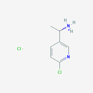 [(1S)-1-(6-chloropyridin-3-yl)ethyl]azanium;chloride