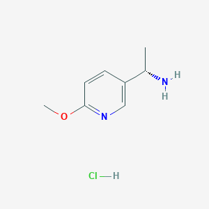 molecular formula C8H13ClN2O B7948549 (S)-1-(6-Methoxypyridin-3-yl)ethanamine hydrochloride 