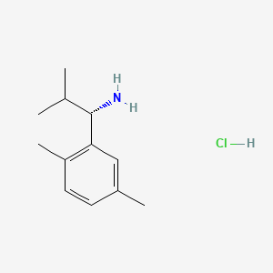 molecular formula C12H20ClN B7948560 (S)-1-(2,5-Dimethylphenyl)-2-methylpropan-1-amine hydrochloride 