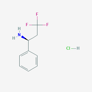 molecular formula C9H11ClF3N B7948566 (S)-3,3,3-Trifluoro-1-phenyl-propylamine hydrochloride CAS No. 2097073-10-2