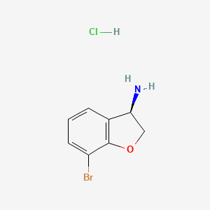 molecular formula C8H9BrClNO B7948577 (R)-7-Bromo-2,3-dihydrobenzofuran-3-amine hydrochloride 