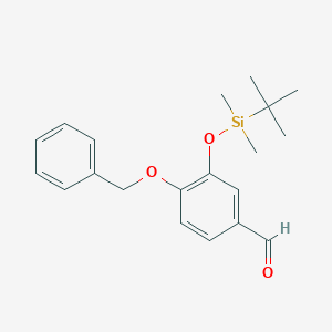 molecular formula C20H26O3Si B7948698 4-Benzyloxy-3-(tert-butyldimethylsilanyloxy)benzaldehyde 