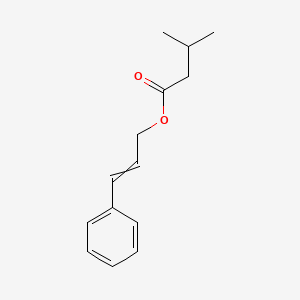 molecular formula C14H18O2 B7948842 3-Methylbutanoic acid 3-phenyl-2-propenyl ester 