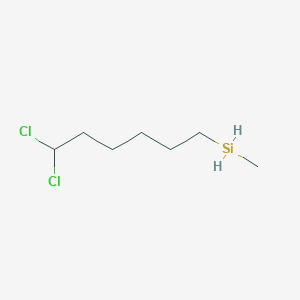 molecular formula C7H16Cl2Si B7948978 6,6-Dichlorohexyl(methyl)silane 