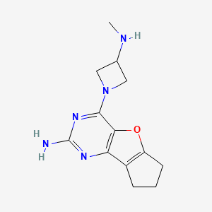 6H-Cyclopenta[4,5]furo[3,2-d]pyrimidin-2-amine, 7,8-dihydro-4-[3-(methylamino)-1-azetidinyl]-