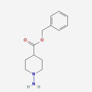 molecular formula C13H18N2O2 B7949106 Benzyl 1-aminopiperidine-4-carboxylate 