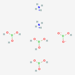 molecular formula B4H18N2O12 B7949135 Diazanium;boric acid;hydrogen borate 