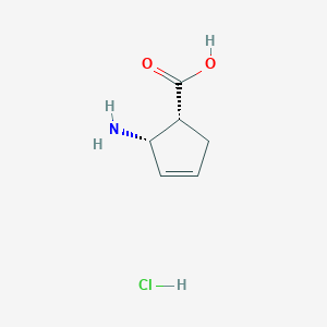 molecular formula C6H10ClNO2 B7949140 顺-2-氨基环戊-3-烯羧酸盐酸盐 