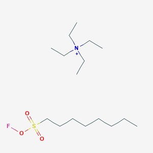 Ethanaminium, N,N,N-triethyl-, salt with1,1,2,2,3,3,4,4,5,5,6,6,7,7,8,8,8-heptadecafluoro-1-octanesulfonic acid(1:1)OTHER CA INDEX NAMES:1-Octanesulfonic acid,1,1,2,2,3,3,4,4,5,5,6,6,7,7,8,8,8-heptadecafluoro-, ion(1-),N,N,N-triethylethanaminium