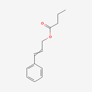 molecular formula C13H16O2 B7949294 Butanoic acid, 3-phenyl-2-propenyl ester 