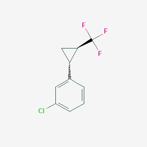 molecular formula C10H8ClF3 B7949328 (+/-)-1-Chloro-3-(trans-2-(trifluoromethyl)cyclopropyl)benzene 