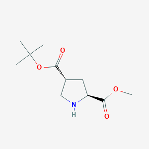 molecular formula C11H19NO4 B7949339 O4-tert-Butyl O2-methyl (2S,4R)-pyrrolidine-2,4-dicarboxylate 