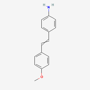 molecular formula C15H15NO B7949361 4-[2-(4-甲氧基苯基)乙烯基]苯胺 