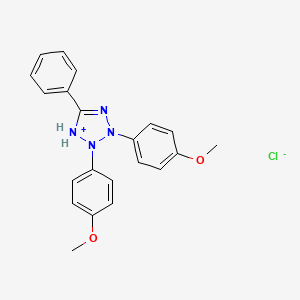 molecular formula C21H21ClN4O2 B7949366 2,3-Bis(4-methoxyphenyl)-5-phenyl-2,3-dihydro-1H-tetrazol-1-ium chloride 