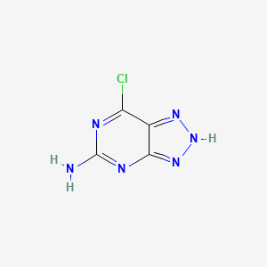 molecular formula C4H3ClN6 B7949389 1H-1,2,3-Triazolo[4,5-d]pyrimidin-5-amine, 7-chloro- CAS No. 1135074-15-5