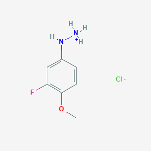 molecular formula C7H10ClFN2O B7949405 (3-Fluoro-4-methoxyanilino)azanium;chloride 