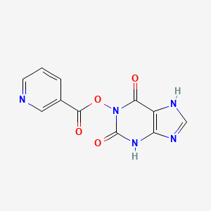 molecular formula C11H7N5O4 B7949423 (2,6-Dioxo-3,7-dihydropurin-1-yl) pyridine-3-carboxylate 