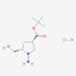 molecular formula C10H21ClN2O3 B7949446 (2S,4S)-2-hydroxymethyl-4-BOC-amino Pyrrolidine hydrochloride 