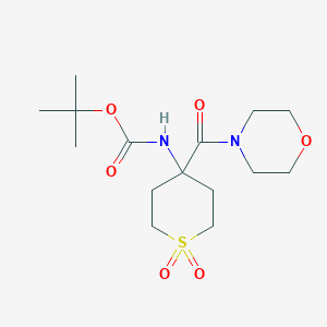 tert-butyl N-[4-(morpholine-4-carbonyl)-1,1-dioxothian-4-yl]carbamate