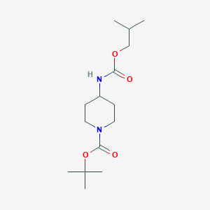 molecular formula C15H28N2O4 B7949471 Tert-butyl 4-(2-methylpropoxycarbonylamino)piperidine-1-carboxylate 