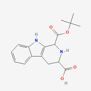 molecular formula C17H20N2O4 B7949511 1-(tert-Butoxycarbonyl)-2,3,4,9-tetrahydro-1H-pyrido[3,4-b]indole-3-carboxylic acid 