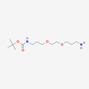 molecular formula C13H28N2O4 B7949555 Carbamic acid, N-[3-[2-(3-aminopropoxy)ethoxy]propyl]-, 1,1-dimethylethyl ester 