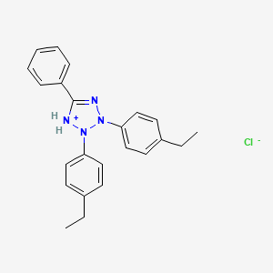 molecular formula C23H25ClN4 B7949740 2,3-Bis(4-ethylphenyl)-5-phenyl-2,3-dihydro-1H-tetrazol-1-ium chloride 