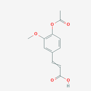 molecular formula C12H12O5 B7949789 4-Acetoxy-3-methoxy-cinnamic acid 