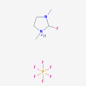 molecular formula C5H12F7N2P B7949796 2-Fluoro-1,3-dimethylimidazolidin-1-ium hexafluorophosphate(V) 