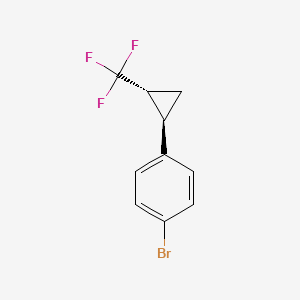 molecular formula C10H8BrF3 B7949800 1-Bromo-4-[(1R,2R)-2-(trifluoromethyl)cyclopropyl]benzene 