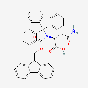 molecular formula C38H32N2O5 B7949810 N2-(((9H-Fluoren-9-yl)methoxy)carbonyl)-N2-trityl-L-asparagine 