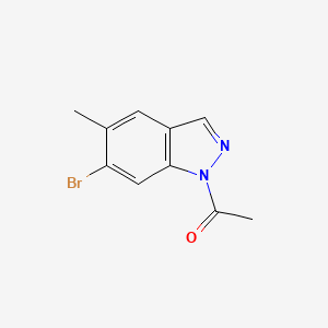 molecular formula C10H9BrN2O B7949914 1-(6-bromo-5-methyl-1H-indazol-1-yl)ethan-1-one 
