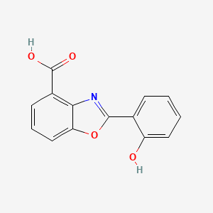 molecular formula C14H9NO4 B7950033 4-Benzoxazolecarboxylic acid, 2-(2-hydroxyphenyl)- 