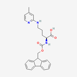molecular formula C26H27N3O4 B7950053 (2S)-2-(9H-fluoren-9-ylmethoxycarbonylamino)-5-[(4-methylpyridin-2-yl)amino]pentanoic acid 