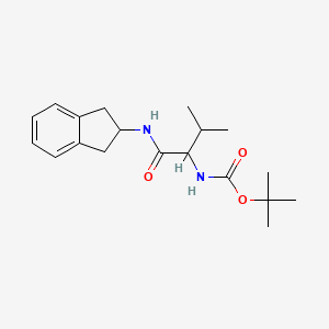 tert-butyl N-[1-(2,3-dihydro-1H-inden-2-ylamino)-3-methyl-1-oxobutan-2-yl]carbamate