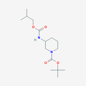 molecular formula C15H28N2O4 B7950060 Tert-butyl 3-(2-methylpropoxycarbonylamino)piperidine-1-carboxylate 
