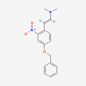 molecular formula C17H18N2O3 B7950076 (E)-N,N-dimethyl-2-(2-nitro-4-phenylmethoxyphenyl)ethenamine 