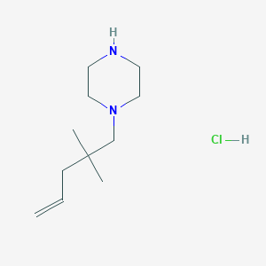molecular formula C11H23ClN2 B7950225 1-(2,2-Dimethylpent-4-enyl)piperazine;hydrochloride 