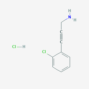 molecular formula C9H9Cl2N B7950243 3-(2-Chlorophenyl)prop-2-yn-1-amine;hydrochloride 