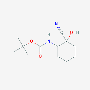 molecular formula C12H20N2O3 B7950259 Tert-butyl 2-cyano-2-hydroxycyclohexylcarbamate 