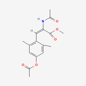 molecular formula C16H19NO5 B7950264 methyl (E)-2-acetamido-3-(4-acetyloxy-2,6-dimethylphenyl)prop-2-enoate 