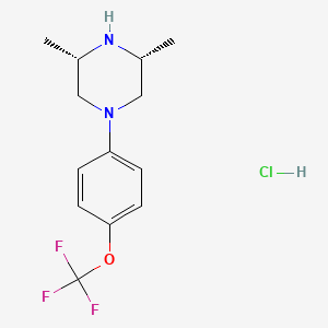 molecular formula C13H18ClF3N2O B7950322 cis-3,5-Dimethyl-1-(4-(trifluoromethoxy)phenyl)piperazine hydrochloride 