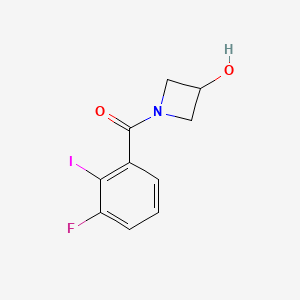 molecular formula C10H9FINO2 B7950363 1-(3-Fluoro-2-iodobenzoyl)azetidin-3-ol 