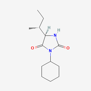 molecular formula C13H22N2O2 B7950432 (R)-5-((R)-sec-butyl)-3-cyclohexylimidazolidine-2,4-dione 