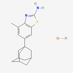 molecular formula C18H23BrN2S B7950434 6-((1s,3s)-Adamantan-1-yl)-4-methylbenzo[d]thiazol-2-amine hydrobromide 