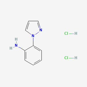 molecular formula C9H11Cl2N3 B7950463 2-(1H-pyrazol-1-yl)aniline dihydrochloride 