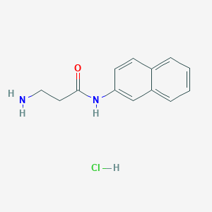 molecular formula C13H15ClN2O B7950472 3-amino-N-(naphthalen-2-yl)propanamide hydrochloride 