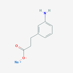 molecular formula C9H10NNaO2 B7950489 Sodium 3-(3-aminophenyl)propanoate 