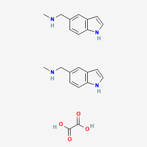 molecular formula C22H26N4O4 B7950495 1-(1H-indol-5-yl)-N-methylmethanamine hemioxalate 