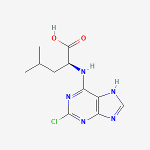 (S)-2-((2-chloro-9H-purin-6-yl)amino)-4-methylpentanoic acid